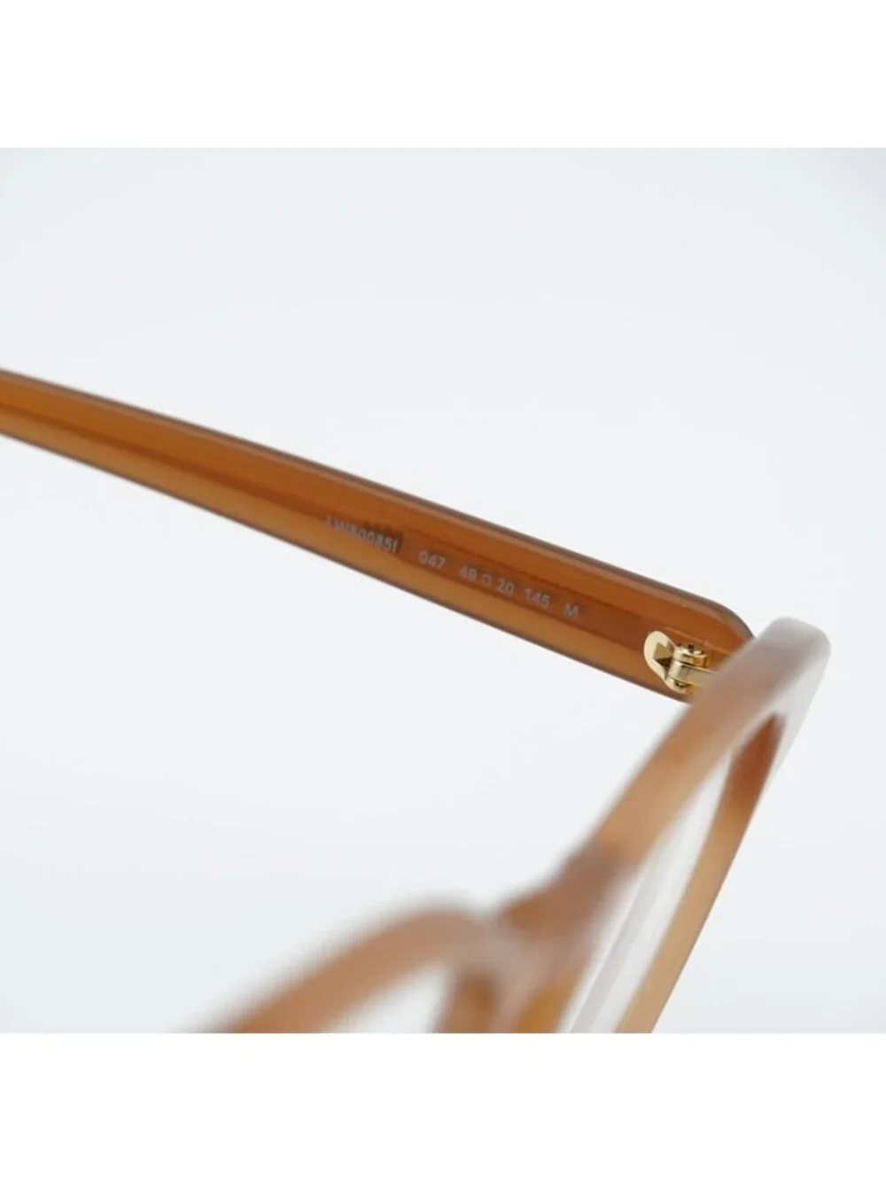 Loewe LW50085I 047 Unisex Eyeglasses Shiny Brown 49mm Round Frame